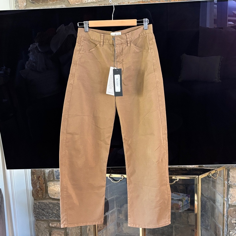 Nili Lotan Coffee High-Waisted Pants